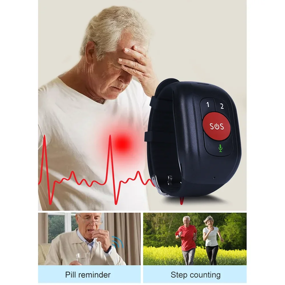 Elderly 4G LTE SOS Watch GPS T - Fall Detection Watch avis et prix