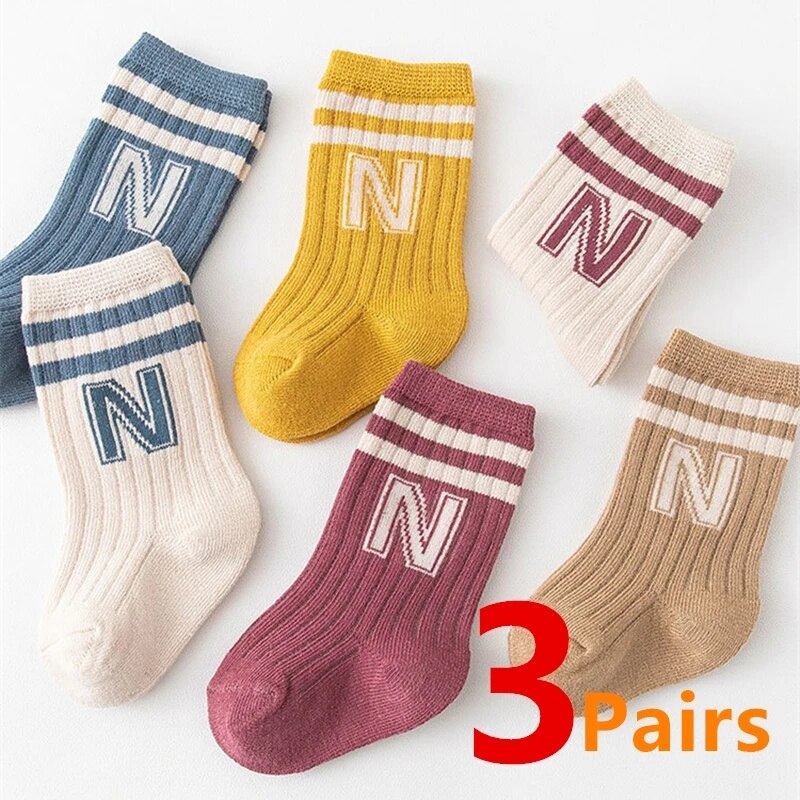 3 Pairs Baby Letter Socks Knit - Baby Sock Oximeter avis et prix