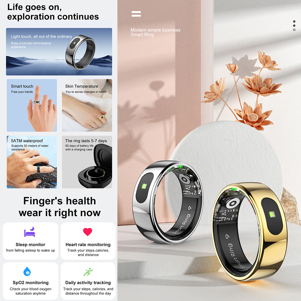 R08 Fitness Tracker Smart Ring - Temperature Ring Skin avis et prix