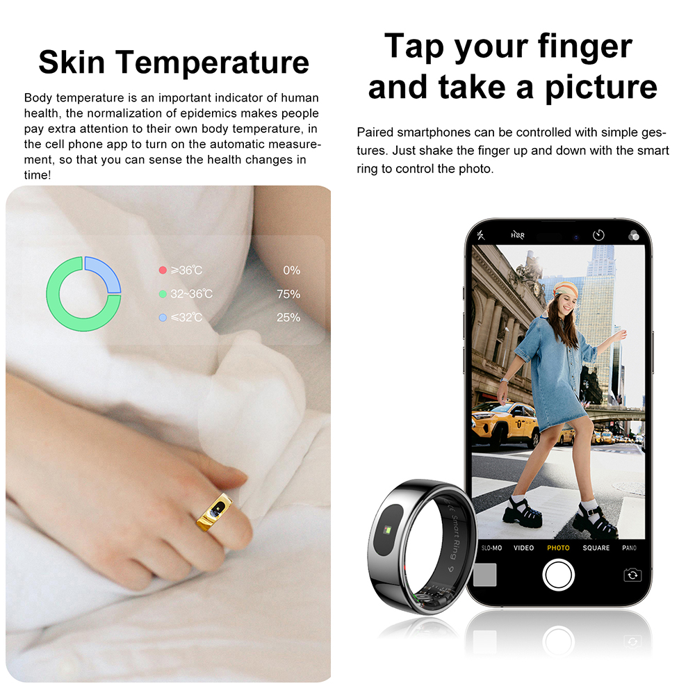 R08 Fitness Tracker Smart Ring - Temperature Ring Skin avis et prix
