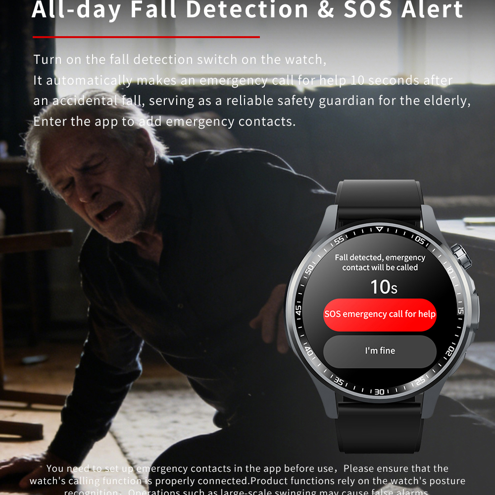 Men Smart Watch Ultra HD Scree - Fall Detection Watch avis et prix
