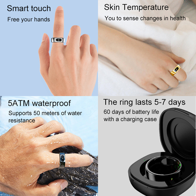 R08 Smart Ring Men Women With  - Temperature Ring Skin avis et prix