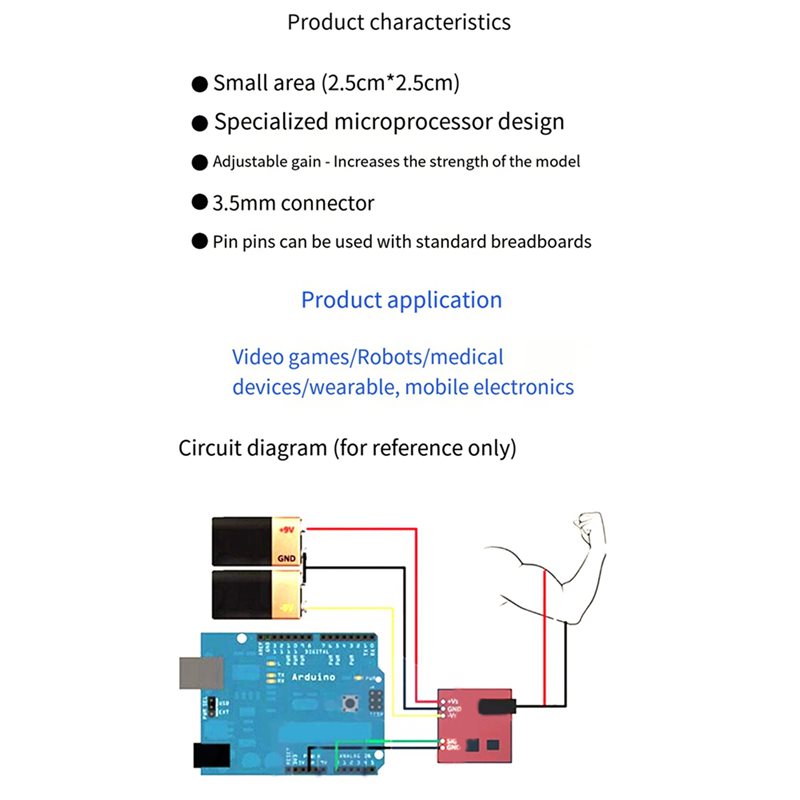 BTLIFE-5X Muscle Electrical Se - Muscle Sensor Emg avis et prix