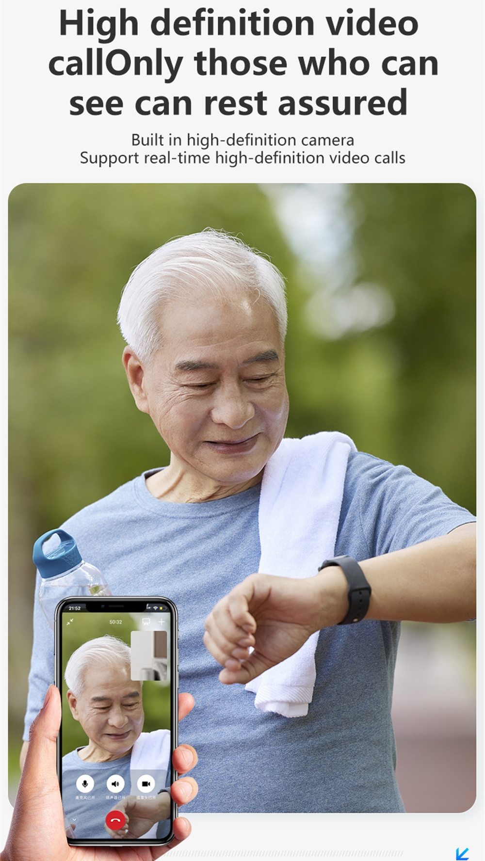 Elderly Smart Watch For Senior - Fall Detection Watch avis et prix