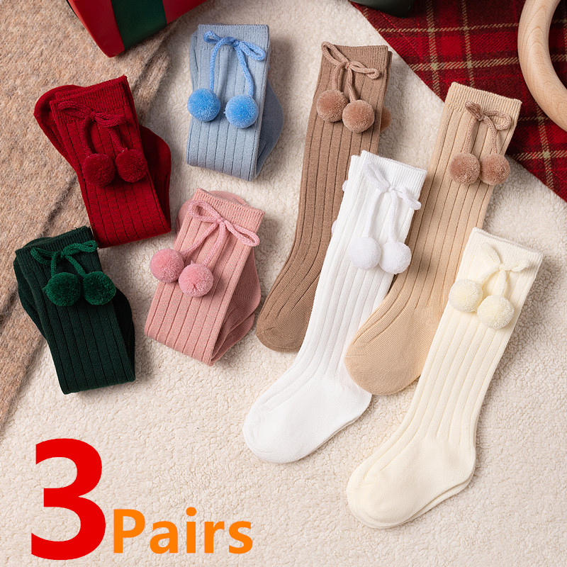 3Pairs/Lot Baby Ball Knee High - Baby Sock Oximeter avis et prix