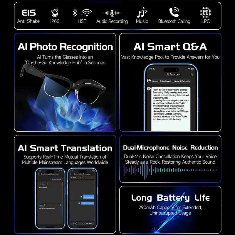 AI Smart Glasses AI Smart Tran - Smart Glasses Lens avis et prix