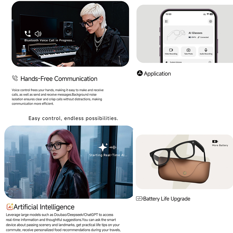 2026 Genuine Leather 2000Mah C - Smart Glasses Lens avis et prix