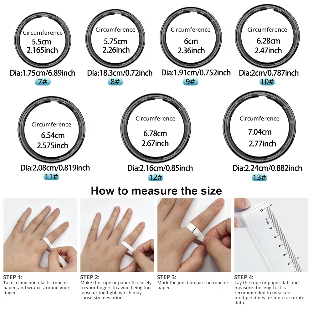 R09 Smart Ring Men Women with  - Temperature Ring Skin avis et prix